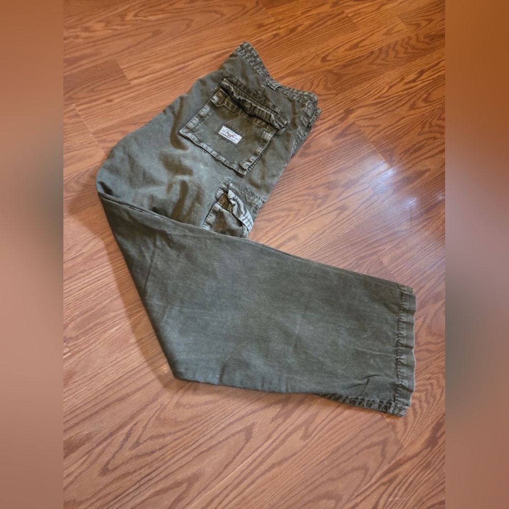 Escapism‎ Cargo Jeans 40x34 Y2k Hunter Green